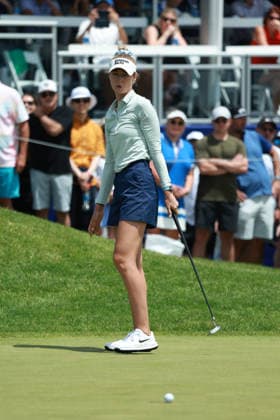KPMG Women™s PGA, Golf Herren Championship 2026 CHASKA, MINNESOTA - JUNE 25: Nelly Korda of the United States reacts to her putt on the 18th green during the first round of the KPMG Women™s PGA Championship 2026 at Hazeltine National Golf Club in Chaska, Minnesota, USA Thursday, June 25, 2026. Chaska Minnesota United States  Copyright: xJorgexLemusx originalFilename:lemus-kpmgwome260625_npq1g.jpg