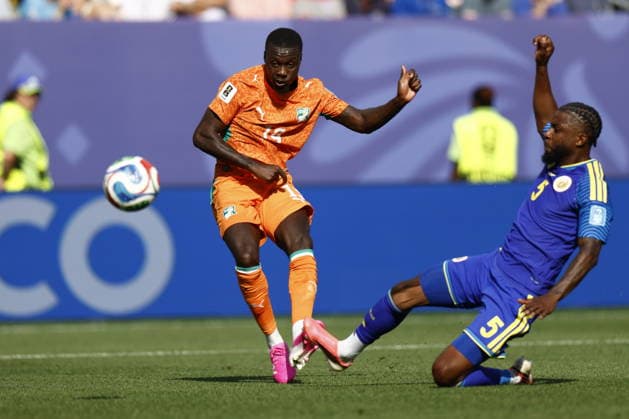 FIFA World Cup, WM, Weltmeisterschaft, Fussball 2026 - Group E - Curacao vs Ivory Coast Nicolas Pepe of Ivory Coast (L) scores the 0-2 goal during the FIFA World Cup 2026 group stage match Curacao against Ivory Coast, in Philadelphia, Pennsylvania, USA, 25 June 2026. PHILADELPHIA United States  Copyright: xWILLxOLIVERx