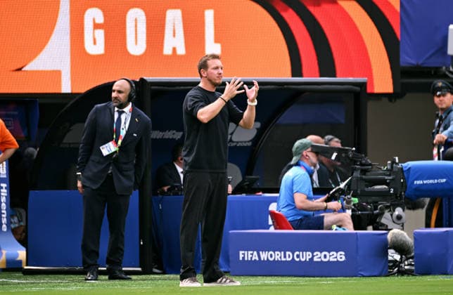 Fussball, Länderspiel, Herren, FIFA World Cup, WM, Weltmeisterschaft, Fussball 2026, Fussball-Weltmeisterschaft, USA, Gruppe E, MetLife Stadium New Jersey: Ecuador - Deutschland; Bundestrainer Julian Nagelsmann (GER). Aktion, Einzelbild. *** Soccer, International Match, Men s, 2026 FIFA World Cup, Soccer World Cup, USA, Group E, MetLife Stadium, New Jersey, Ecuador, Germany, National Team Coach Julian Nagelsmann (GER), Action, Still Image