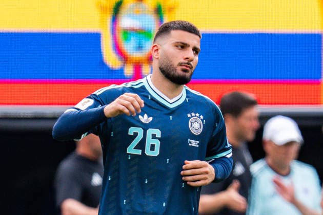 FIFA Fussball Weltmeisterschaft 2026, Gruppe E, Spiel 3, Ecuador vs Deutschand, 25.06.2026, Metlife-Stadion in New Jersey Deniz Undav (Deutschland) Malick Thiaw (Deutschland) Julian Nagelsmann (Deutschland) Einwechselung *** 2026 FIFA World Cup, Group E, Match 3, Ecuador vs. Germany, June 25, 2026, MetLife Stadium in New Jersey Deniz Undav (Germany) Malick Thiaw (Germany) Julian Nagelsmann (Germany) Substitution Copyright: xBahhoxKarax