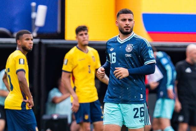 FIFA Fussball Weltmeisterschaft 2026, Gruppe E, Spiel 3, Ecuador vs Deutschand, 25.06.2026, Metlife-Stadion in New Jersey Deniz Undav (Deutschland) Malick Thiaw (Deutschland) Julian Nagelsmann (Deutschland) Einwechselung *** 2026 FIFA World Cup, Group E, Match 3, Ecuador vs. Germany, June 25, 2026, MetLife Stadium in New Jersey Deniz Undav (Germany) Malick Thiaw (Germany) Julian Nagelsmann (Germany) Substitution Copyright: xBahhoxKarax