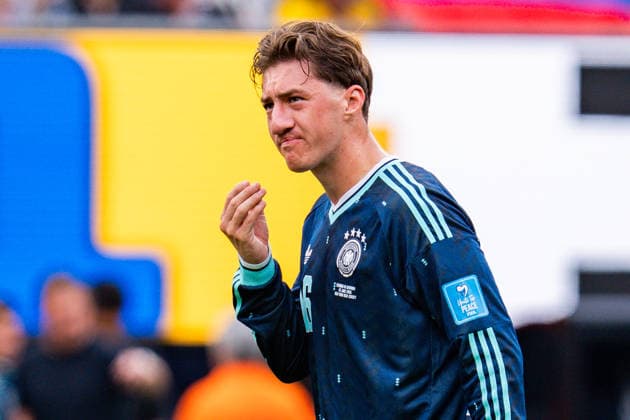 FIFA Fussball Weltmeisterschaft 2026, Gruppe E, Spiel 3, Ecuador vs Deutschand, 25.06.2026, Metlife-Stadion in New Jersey Angelo Stiller (Deutschland) *** 2026 FIFA World Cup, Group E, Match 3, Ecuador vs. Germany, June 25, 2026, MetLife Stadium in New Jersey, Angelo Stiller, Germany Copyright: xBahhoxKarax