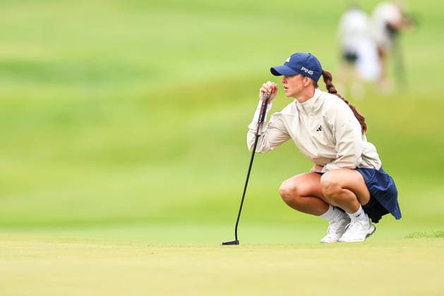 Linn Grant of Sweden prepares to putt on the second green during the first round of the 2026 KPMG Women s PGA, Golf Herren Championship at Hazeltine National Golf Club on June 25, 2026 in Chaska, Minnesota. CSM. Golf 2026: KPMG Women s PGA Championship Round One  - ZUMAc04_ 20260625_zma_c04_043 Copyright: xStevenxGarciax