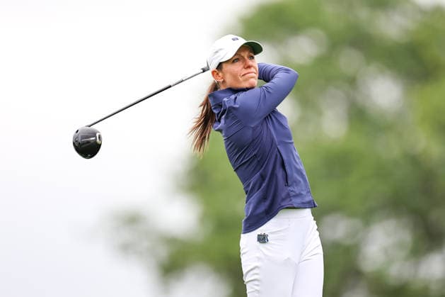 Joanna Coe of the United States hits her tee shot on the third tee during the first round of the 2026 KPMG Women s PGA, Golf Herren Championship at Hazeltine National Golf Club on June 25, 2026 in Chaska, Minnesota. CSM. Chaska USA - ZUMAc04_ 20260625_zma_c04_056 Copyright: xStevenxGarciax