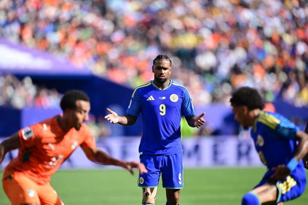 Curacao v Ivory Coast - FIFA World Cup, WM, Weltmeisterschaft, Fussball 2026 - Group E PHILADELPHIA, USA - JUNE 25: Jurgen Locadia of Curacao reacts during the 2026 FIFA World Cup First Stage Group E match between Curacao and Ivory Coast at Lincoln Financial Field (Philadelphia Stadium) in Philadelphia, Pennsylvania, United States on June 25, 2026. Abdulhamid Hosbas Anadolu Pennsylvania United States. Editorial use only. Please get in touch for any other usage.  Copyright: x2026xAnadoluxAbdulhamidxHosbasx