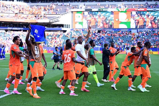 Curacao v Ivory Coast - FIFA World Cup, WM, Weltmeisterschaft, Fussball 2026 - Group E PHILADELPHIA, USA - JUNE 25: Players of Ivory Coast celebrate after the 2026 FIFA World Cup First Stage Group E match between Curacao and Ivory Coast at Lincoln Financial Field (Philadelphia Stadium) in Philadelphia, Pennsylvania, United States on June 25, 2026. Abdulhamid Hosbas Anadolu Pennsylvania United States. Editorial use only. Please get in touch for any other usage.  Copyright: x2026xAnadoluxAbdulhamidxHosbasx