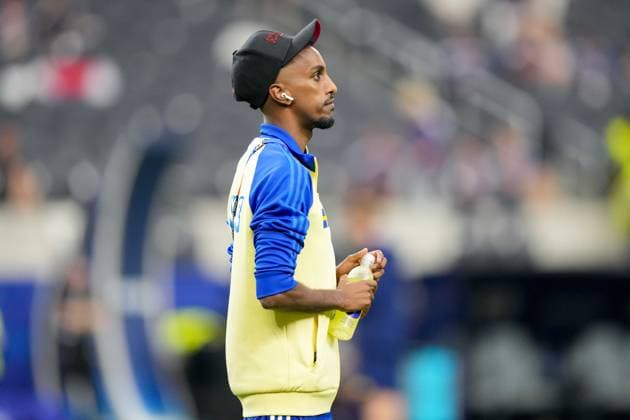Taha Ali (Sweden) looks on during the FIFA World Cup, WM, Weltmeisterschaft, Fussball 2026 Group F match between Japan and Sweden at Dallas Stadium on June 25, 2026 in Dallas, United States. (Photo by Torbjorn Tande DeFodi Images) - *** Taha Ali of Sweden watches the 2026 FIFA World Cup Group F match between Japan and Sweden at Dallas Stadium on June 25, 2026, in Dallas, United States. Photo by Torbjorn Tande, DeFodi Images