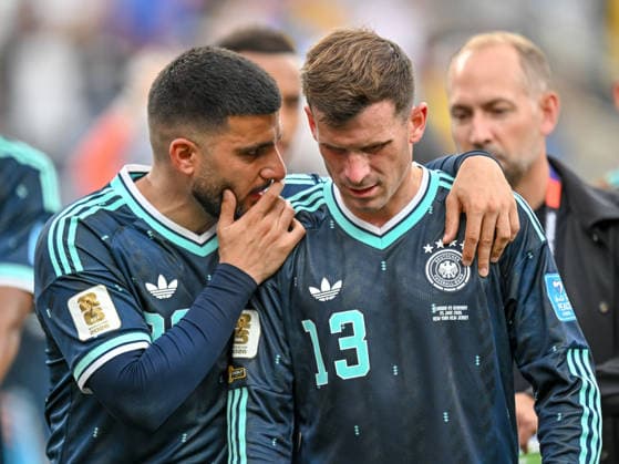 Deniz Undav (Germany) and Pascal Gross (Germany) look dejected during the FIFA World Cup, WM, Weltmeisterschaft, Fussball 2026 Group E match between Ecuador and Germany at New York New Jersey Stadium on June 25, 2026 in East Rutherford, United States. (Photo by Harry Langer DeFodi Images) - *** Deniz Undav of Germany and Pascal Gross of Germany look dejected during the 2026 FIFA World Cup Group E match between Ecuador and Germany at New York New Jersey Stadium on June 25, 2026, in East Rutherford, United States. Photo by Harry Langer, DeFodi Images