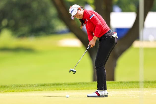 A Lim Kim of South Korea putts on the ninth green during the first round of the 2026 KPMG Women s PGA, Golf Herren Championship at Hazeltine National Golf Club on June 25, 2026 in Chaska, Minnesota. CSM. Chaska USA - ZUMAc04_ 20260625_zma_c04_199 Copyright: xStevenxGarciax