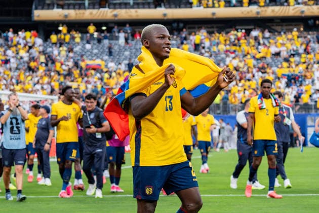 FIFA Fussball Weltmeisterschaft 2026, Gruppe E, Spiel 3, Ecuador vs Deutschand, 25.06.2026, Metlife-Stadion in New Jersey Moises Caicedo (Ecuador) *** 2026 FIFA World Cup, Group E, Match 3, Ecuador vs. Germany, June 25, 2026, MetLife Stadium in New Jersey, Moises Caicedo, Ecuador Copyright: xBahhoxKarax