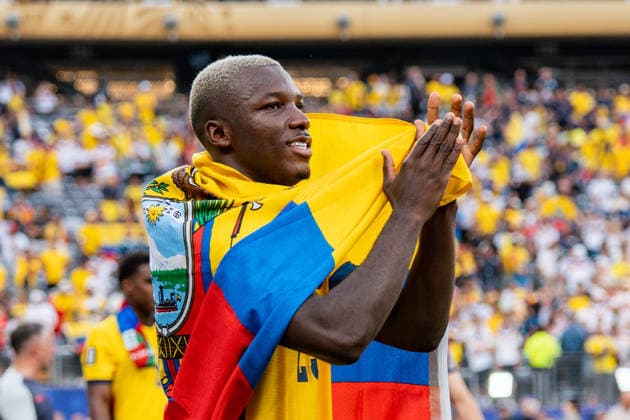 FIFA Fussball Weltmeisterschaft 2026, Gruppe E, Spiel 3, Ecuador vs Deutschand, 25.06.2026, Metlife-Stadion in New Jersey Moises Caicedo (Ecuador) *** 2026 FIFA World Cup, Group E, Match 3, Ecuador vs. Germany, June 25, 2026, MetLife Stadium in New Jersey, Moises Caicedo, Ecuador Copyright: xBahhoxKarax