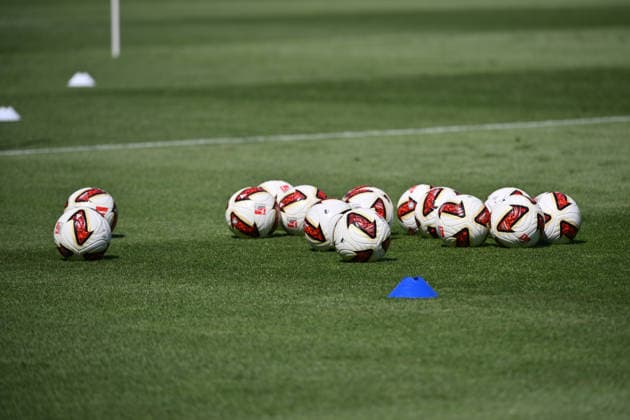 Adidas Spielbälle 25.06.2026, Fussball 2. Bundesliga, Saison 2026 2027, Trainingsauftakt VfL Bochum Bochum Vonovia Ruhrstadion Nordrhein Westfalen Deutschland *** Adidas Match Balls June 25, 2026, Soccer 2. Bundesliga, 2026–2027 Season, Start of Training: VfL Bochum, Bochum, Vonovia Ruhrstadion, North Rhine-Westphalia, Germany Team2