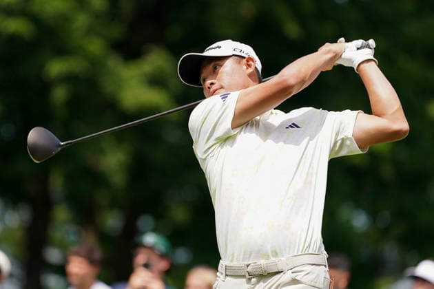 June 25, 2026, Cromwell, Connecticut, USA: Collin Morikawa (USA) tees off the 6th hole during the first round of the 2026 Travelers Championship at TPC River Highlands. Cromwell USA - ZUMAw109 20260625_fap_w109_015 Copyright: xDebbyxWongx