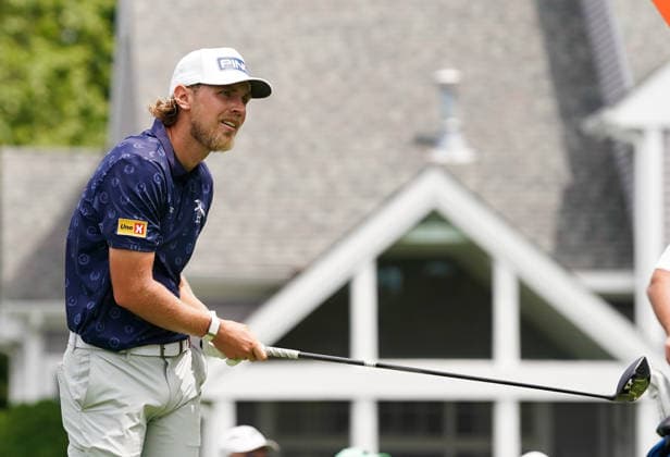 June 25, 2026, Cromwell, Connecticut, USA: Kristoffer Reitan (NOR) watches his tee shot off the 6th hole during the first round of the 2026 Travelers Championship at TPC River Highlands. Cromwell USA - ZUMAw109 20260625_fap_w109_032 Copyright: xDebbyxWongx