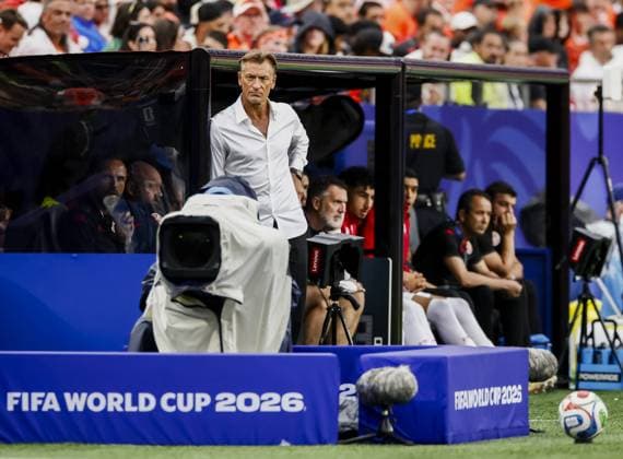 KANSAS - Tunisia coach Herve Renard during the FIFA 2026 World Cup Group F match between Tunisia and the Netherlands at Kansas City Stadium on June 25, 2026, in Kansas, United States. KOEN VAN WEEL ANP FIFA World Cup, WM, Weltmeisterschaft, Fussball 2026 group stage 2026 xVIxANPxSportx xxANPxIVx 561992823 originalFilename: 561992823.jpg
