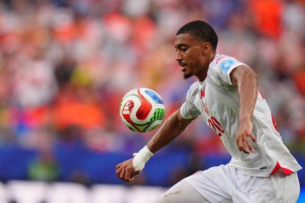 Tunisia v Netherlands - FIFA World Cup, WM, Weltmeisterschaft, Fussball 2026 - Group F KANSAS CITY, UNITED STATES - JUNE 25: Yan Valery (20) of Tunisia in action during the 2026 FIFA World Cup First Stage Group F match between Tunisia and Netherlands at Arrowhead Stadium (Kansas City Stadium) in Kansas City, Missouri, United States on June 25, 2026. Hakan Akgun Anadolu Missouri United States. Editorial use only. Please get in touch for any other usage.  Copyright: x2026xAnadoluxHakanxAkgunx