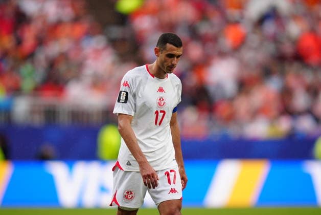 Tunisia v Netherlands - FIFA World Cup, WM, Weltmeisterschaft, Fussball 2026 - Group F KANSAS CITY, UNITED STATES - JUNE 25: Ellyes Skhiri (17) of Tunisia gestures during the 2026 FIFA World Cup First Stage Group F match between Tunisia and Netherlands at Arrowhead Stadium (Kansas City Stadium) in Kansas City, Missouri, United States on June 25, 2026. Hakan Akgun Anadolu Missouri United States. Editorial use only. Please get in touch for any other usage.  Copyright: x2026xAnadoluxHakanxAkgunx