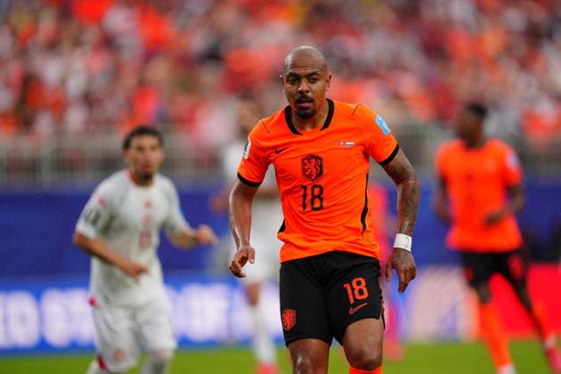 Tunisia v Netherlands - FIFA World Cup, WM, Weltmeisterschaft, Fussball 2026 - Group F KANSAS CITY, UNITED STATES - JUNE 25: Donyell Malen (18) of Netherlands in action during the 2026 FIFA World Cup First Stage Group F match between Tunisia and Netherlands at Arrowhead Stadium (Kansas City Stadium) in Kansas City, Missouri, United States on June 25, 2026. Hakan Akgun Anadolu Missouri United States. Editorial use only. Please get in touch for any other usage.  Copyright: x2026xAnadoluxHakanxAkgunx