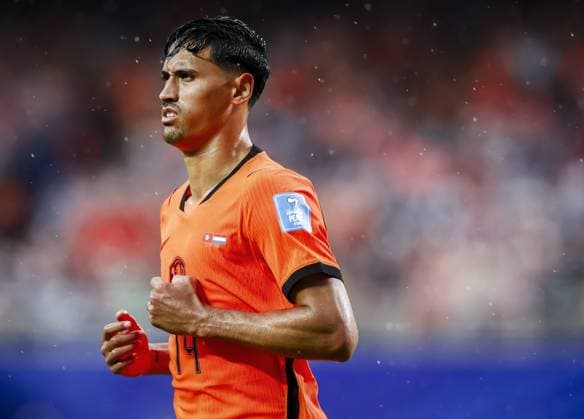 KANSAS - Tijjani Reijnders of the Netherlands during the FIFA World Cup, WM, Weltmeisterschaft, Fussball 2026 Group F match between Tunisia and the Netherlands at Kansas City Stadium on June 25, 2026, in Kansas, United States. KOEN VAN WEEL ANP FIFA World Cup 2026 group stage 2026 xVIxANPxSportx xxANPxIVx 561997503 originalFilename: 561997503.jpg