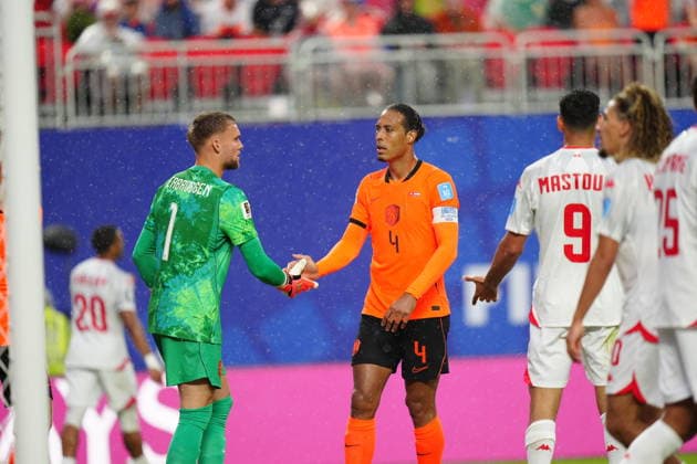 Tunisia v Netherlands - FIFA World Cup, WM, Weltmeisterschaft, Fussball 2026 - Group F KANSAS CITY, UNITED STATES - JUNE 25: Virgil Van Dijk (4) of Netherlands is seen during the 2026 FIFA World Cup First Stage Group F match between Tunisia and Netherlands at Arrowhead Stadium (Kansas City Stadium) in Kansas City, Missouri, United States on June 25, 2026. Hakan Akgun Anadolu Missouri United States. Editorial use only. Please get in touch for any other usage.  Copyright: x2026xAnadoluxHakanxAkgunx