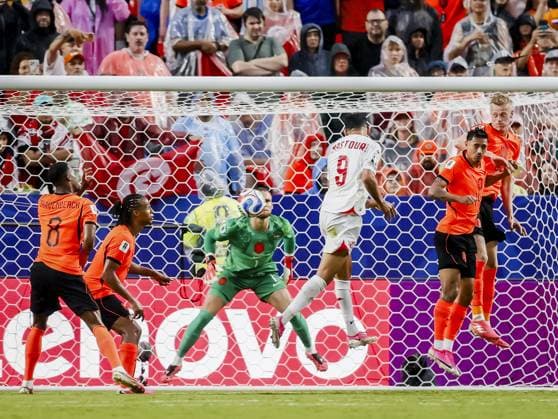 KANSAS - Hazem Mastouri of Tunisia scores the 1-2 during the 2026 FIFA World Cup, WM, Weltmeisterschaft, Fussball Group F match between Tunisia and the Netherlands at Kansas City Stadium on June 25, 2026, in Kansas, United States. KOEN VAN WEEL ANP FIFA World Cup 2026 group stage 2026 xVIxANPxSportx xxANPxIVx 561998658 originalFilename: 561998658.jpg