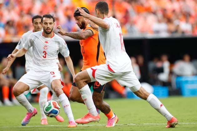 KANSAS CITY, 25-06-2026, Kansas City Stadium, World Cup 2026 Match between Tunesia and The Netherlands. Picture Shows Netherlands player Memphis Depay Tunesia - Netherlands (World Cup 2026)  x204649805x Copyright:
