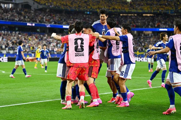 Japan team group, Mannschaftsbild, Totale (JPN), JUNE 25, 2026 - Football Soccer : FIFA World Cup, WM, Weltmeisterschaft, Fussball 2026 Group F match between Japan - Sweden at Dallas Stadium in Arlington, Texas, USA.  aflo_335802725 KenjiroxMatsuox
