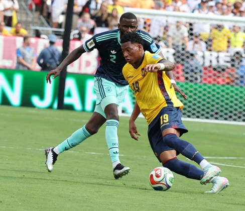 FIFA World Cup, WM, Weltmeisterschaft, Fussball 2026 EAST RUTHERFORD, NEW JERSEY - JUNE 25: Ecuador secured a 2-1 victory over Germany in their FIFA World Cup 2026 Group E match at MetLife Stadium on June 25, 2026 in East Rutherford, New Jersey, United States. Ecuador produced a spirited performance to claim all three points and finish the group stage on a high while Germany suffered their first defeat of the tournament. New York New Jersy MetLife Stadium USA Copyright: xseshadrixSUKUMARx