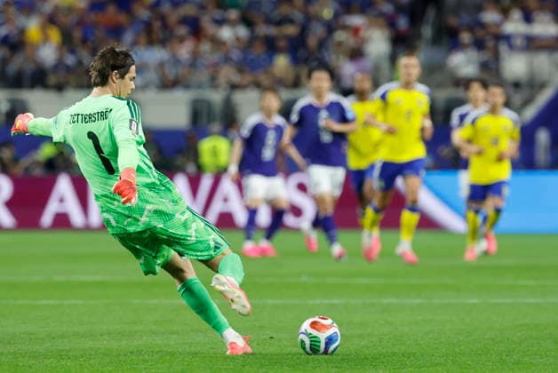 Jacob Widell Zetterstrom of Sweden in action during the FIFA World Cup, WM, Weltmeisterschaft, Fussball 2026 Group F match between Japan and Sweden at AT&T Stadium in Dallas, USA, 25 June 2025. FIFA World Cup 2026 - Group F - Japan vs. Sweden !ACHTUNG: NUR REDAKTIONELLE NUTZUNG!  Copyright: xMariscalx GR5115 20260626-55020713180_1