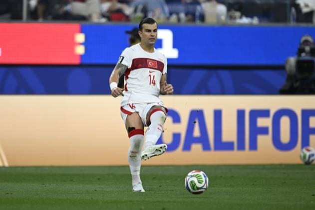 Turkiye v USA - FIFA World Cup, WM, Weltmeisterschaft, Fussball 2026 - Group D LOS ANGELES, CALIFORNIA - JUNE 25: Abdulkerim Bardakci of Turkiye in action during the 2026 FIFA World Cup First Stage Group D match between Turkiye and USA at the Los Angeles Stadium (SoFi Stadium) in Inglewood, California, United States on June 25, 2026. Tayfun Coskun Anadolu California United States. Editorial use only. Please get in touch for any other usage.  Copyright: x2026xAnadoluxTayfunxCoskunx