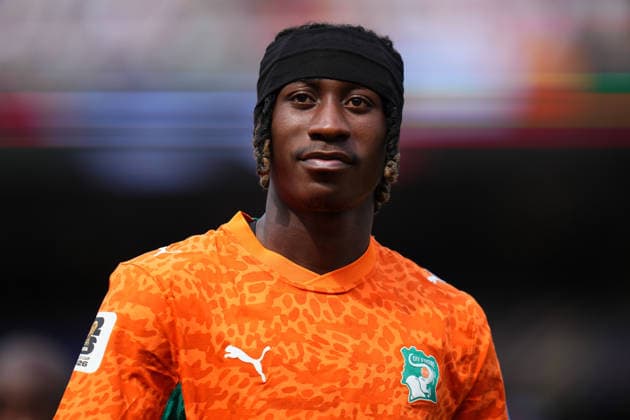 June 25, 2026: Ivory Coast Forward Yan Diomande (11) walks on the field prior to a World Cup match between Ivory Coast and Curacao at Philadelphia Stadium in Philadelphia, Pennsylvania. CSM FIFA World Cup, WM, Weltmeisterschaft, Fussball 2026: Ivory Coast Vs Curacao JUN 25  - ZUMAc04_ 20260625_zma_c04_304 Copyright: xKylexRoddenx