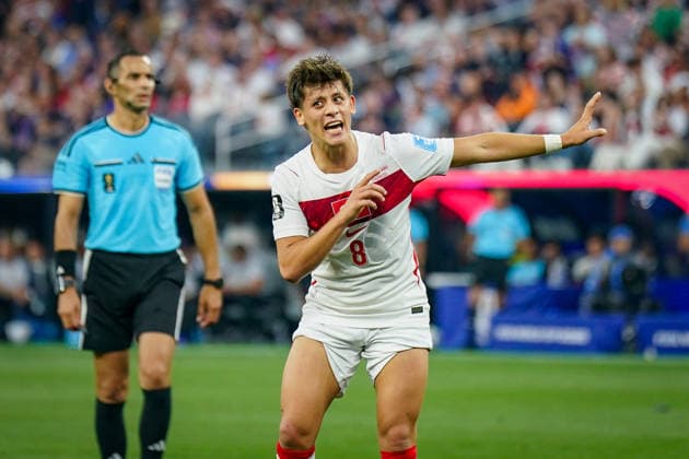 USA: Fußball FIFA World Cup, WM, Weltmeisterschaft, Fussball 2026 Gruppenphase Gruppe A Türkei vs USA SoFi Stadium (Inglewood, Los Angeles County, Kalifornien): Arda GÜLER Arda GULER (Turkey 8) *** USA Soccer 2026 FIFA World Cup Group Stage Group A Turkey vs. USA SoFi Stadium, Inglewood, Los Angeles County, California Arda GÜLER Arda GULER Turkey 8 Copyright: xJOERANxSTEINSIEKx