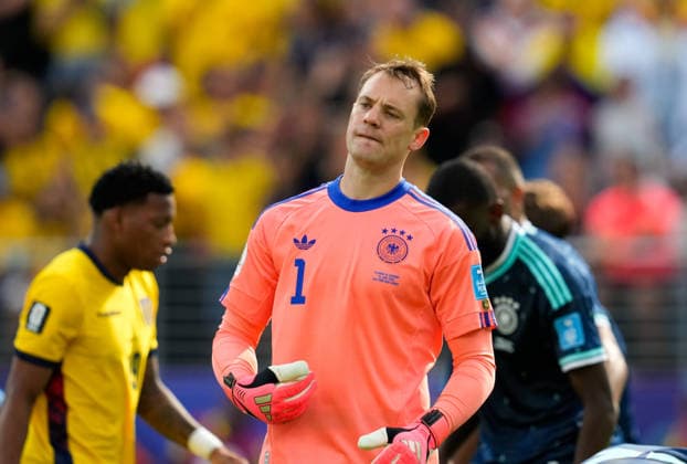 Manuel Neuer (Deutschland, 1) reagiert. USA, FIFA Weltmeisterschaft, Ecuador vs Deutschland, East Rutherford, 25.06.2026 USA, FIFA Weltmeisterschaft, Ecuador vs Deutschland, East Rutherford, 25.06.2026 East Rutherford *** Manuel Neuer, Germany, 1; USA, FIFA World Cup, Ecuador vs. Germany, East Rutherford, June 25, 2026; USA, FIFA World Cup, Ecuador vs. Germany, East Rutherford, June 25, 2026; East Rutherford Copyright: xEibner-Pressefoto ScottxColemanx EP_SCN