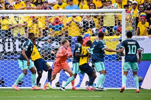 Gonzalo Plata (Ecuador) scores his team s second goal during the FIFA World Cup, WM, Weltmeisterschaft, Fussball 2026 Group E match between Ecuador and Germany at New York New Jersey Stadium on June 25, 2026 in East Rutherford, United States. (Photo by Harry Langer DeFodi Images) - *** Gonzalo Plata of Ecuador scores his team s second goal during the 2026 FIFA World Cup Group E match between Ecuador and Germany at New York-New Jersey Stadium on June 25, 2026, in East Rutherford, United States. Photo by Harry Langer, DeFodi Images