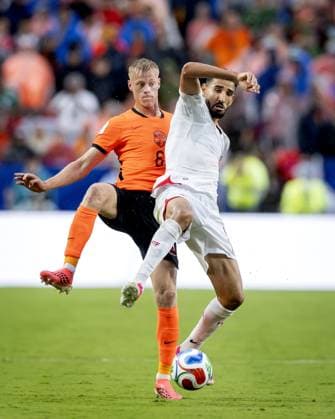 KANSAS - (lr) Jan Paul van Hecke of the Netherlands, Hazem Mastouri of Tunisia during the FIFA 2026 World Cup Group F match between Tunisia and the Netherlands at Kansas City Stadium on June 25, 2026, in Kansas, United States. KOEN VAN WEEL ANP FIFA World Cup, WM, Weltmeisterschaft, Fussball 2026 group stage 2026 xVIxANPxSportx xxANPxIVx 562018473 originalFilename: 562018473.jpg