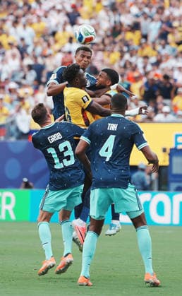 260626 -- NEW JERSEY, June 26, 2026 -- Malick Thiaw up of Germany vies for a header during the group E match between Ecuador and Germany at the 2026 FIFA World Cup, WM, Weltmeisterschaft, Fussball at New York New Jersey Stadium in New Jersey, the United States, June 25, 2026. SPU.S.-NEW JERSEY-FOOTBALL-FIFA WORLD CUP-GROUP E-ECU VS GER XuxChang  (SP)U.S.-NEW JERSEY-FOOTBALL-FIFA WORLD CUP-GROUP E-ECU VS GER IMAGO XuxChang  imago images 0860044985