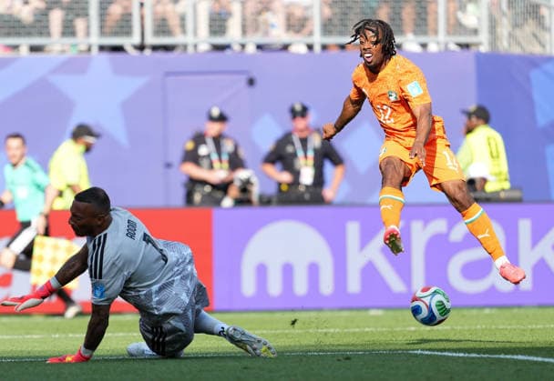260626 -- PHILADELPHIA, June 26, 2026 -- Elye Wahi R of Cote d Ivoire competes during the group E match between Curacao and Cote d Ivoire at the 2026 FIFA World Cup, WM, Weltmeisterschaft, Fussball at Philadelphia Stadium in Philadelphia, the United States, June 25, 2026. SPU.S.-PHILADELPHIA-FOOTBALL-FIFA WORLD CUP-GROUP E-CUW VS CIV LuixSiuxWai  (SP)U.S.-PHILADELPHIA-FOOTBALL-FIFA WORLD CUP-GROUP E-CUW VS CIV IMAGO LuixSiuxWai  imago images 0860044993