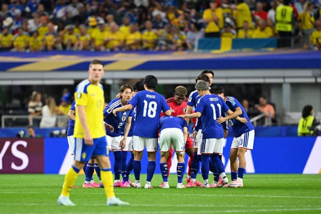 Japan team group, Mannschaftsbild, Totale (JPN), JUNE 25, 2026 - Football Soccer : FIFA World Cup, WM, Weltmeisterschaft, Fussball 2026 Group F match between Japan 1-1 Sweden at Dallas Stadium in Arlington, Texas, USA.  aflo_335824679 KenjiroxMatsuox