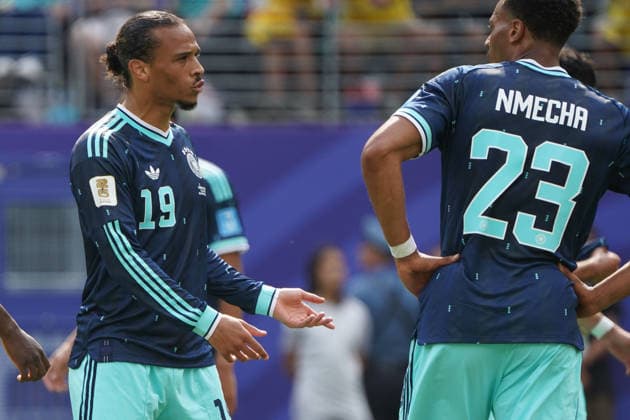 Fussball , Weltmeisterschaft 2026, FIFA WM 2026, Fussball World Cup , Canada USA, Mexico-2026, Ecuador vs Deutschland Ecuador vs Germany Gruppenphase, Gruppen E , 25..06.2026, Metlife Stadium New York-New Jersey Leroy Sane Felix Nmecha Deutschland, Germany, GER Foto Chai von der Laage FIFA regulations prohibit any use of photographs as image sequences and or quasi-video. EDITORIAL USE ONLY, *** Soccer, 2026 World Cup, 2026 FIFA World Cup, Soccer World Cup, Canada, USA, Mexico 2026, Ecuador vs. Germany, Group Stage, Group E, June 25, 2026, MetLife Stadium, New York, New Jersey, Leroy Sané, Felix Nmecha, Germany, GER, Photo by Chai von der Laage. FIFA regulations prohibit any use of photographs as image sequences and or quasi-video. EDITORIAL USE ONLY,