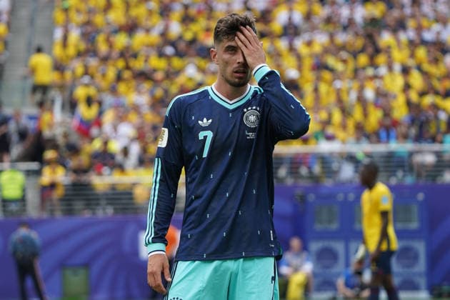 Fussball , Weltmeisterschaft 2026, FIFA WM 2026, Fussball World Cup , Canada USA, Mexico-2026, Ecuador vs Deutschland Ecuador vs Germany Gruppenphase, Gruppen E , 25..06.2026, Metlife Stadium New York-New Jersey Kai Havertz Deutschland, Germany, GER Aktion Einzelbild, Foto Chai von der Laage FIFA regulations prohibit any use of photographs as image sequences and or quasi-video. EDITORIAL USE ONLY, *** Soccer, 2026 World Cup, FIFA World Cup 2026, Soccer World Cup, Canada, USA, Mexico 2026, Ecuador vs. Germany, Group Stage, Group E, June 25, 2026, MetLife Stadium, New York, New Jersey, Kai Havertz, Germany, GER, Action, Still Image, Photo by Chai von der Laage. FIFA regulations prohibit any use of photographs as image sequences and or quasi-video. EDITORIAL USE ONLY,