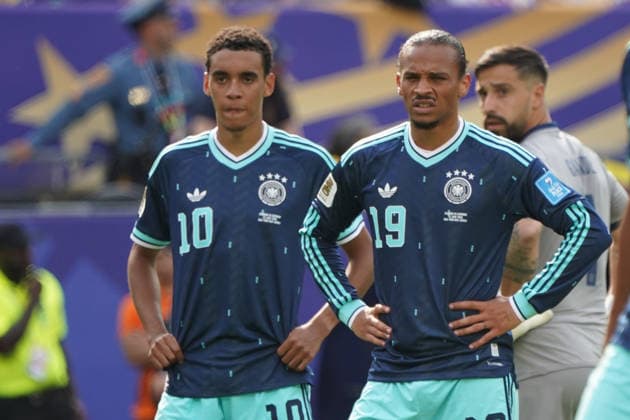 Fussball , Weltmeisterschaft 2026, FIFA WM 2026, Fussball World Cup , Canada USA, Mexico-2026, Ecuador vs Deutschland Ecuador vs Germany Gruppenphase, Gruppen E , 25..06.2026, Metlife Stadium New York-New Jersey Jamal Musiala, leroy sane Deutschland, Germany, GER Foto Chai von der Laage FIFA regulations prohibit any use of photographs as image sequences and or quasi-video. EDITORIAL USE ONLY, *** Soccer, 2026 World Cup, 2026 FIFA World Cup, Soccer World Cup, Canada, USA, Mexico 2026, Ecuador vs. Germany, Group Stage, Group E, June 25, 2026, MetLife Stadium, New York, New Jersey, Jamal Musiala, Leroy Sané, Germany, GER, Photo by Chai von der Laage. FIFA regulations prohibit any use of photographs as image sequences and or quasi-video. EDITORIAL USE ONLY,