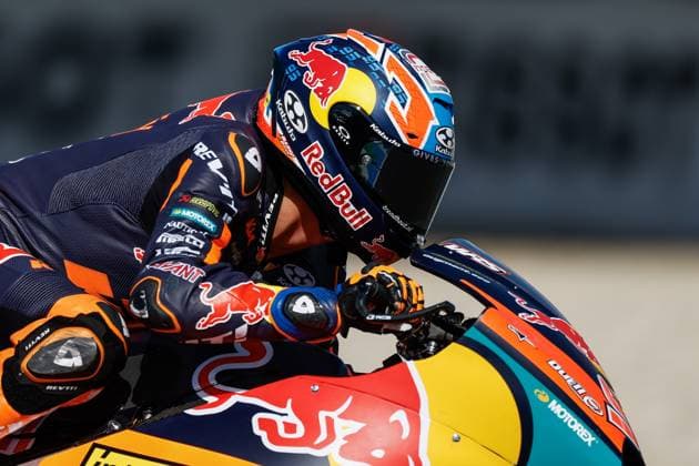 ASSEN - Collin Veijer (NED) on his Kalex during Moto2 practice ahead of the 95th edition of the TT of Assen. VINCENT JANNINK ANP xVIxANPxSportx xxANPxIVx 562045023 originalFilename: 562045023.jpg