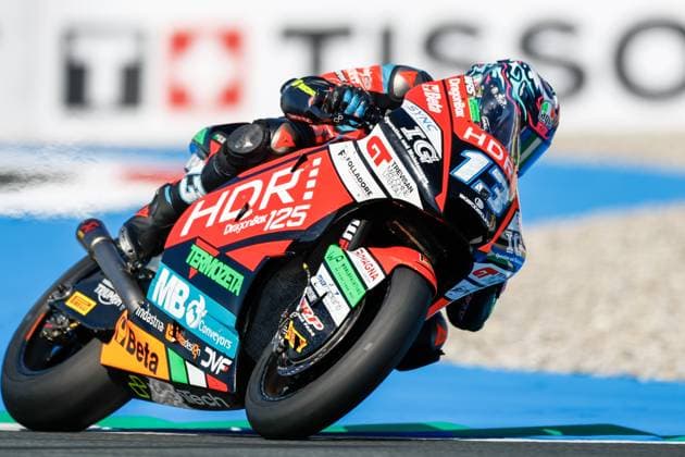 ASSEN - Celestino Vietti (ITA) on his Boscoscuro during Moto2 practice ahead of the 95th edition of the Assen TT. VINCENT JANNINK ANP xVIxANPxSportx xxANPxIVx 562045027 originalFilename: 562045027.jpg