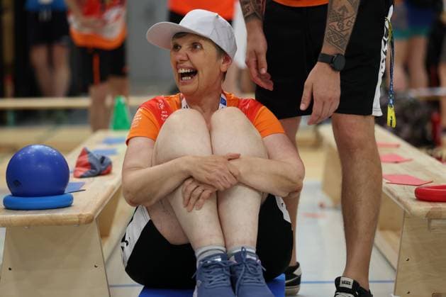 26.June. 2026 – MATP – Special Olympics 2026 player celebrates victory after the play VIENNA arena wien, Vienna Vienna AUSTRIA