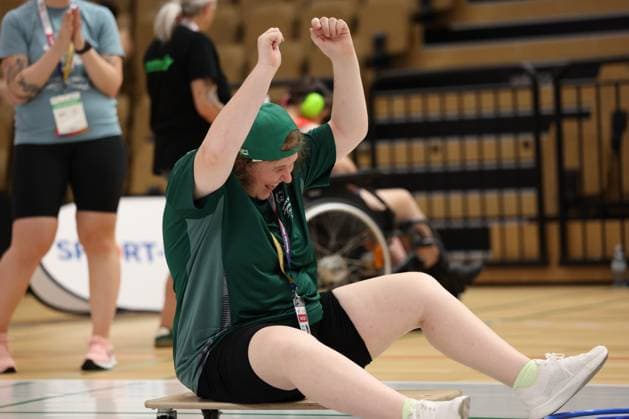 26.June. 2026 – MATP – Special Olympics 2026 player celebrates victory after the play VIENNA arena wien, Vienna Vienna AUSTRIA