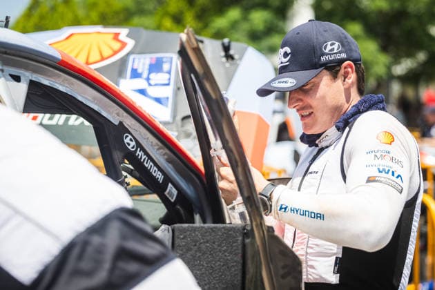 AUTO - WRC, Motorsport Rallye, WM - ACROPOLIS RALLY GREECE 2026 FOURMAUX Adrien, CORIA Alexandre, Hyundai i20 N Rally1, portrait during the 2026 Acropolis Rally Greece, 8th round of the 2026 WRC World Rally Car Championship, from June 25 to 28, 2026 at Loutraki, Greece - LoutrakiGreece  Copyright: xNikosxKatikisx