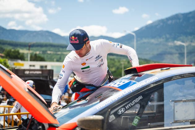 AUTO - WRC, Motorsport Rallye, WM - ACROPOLIS RALLY GREECE 2026 NEUVILLE Thierry, WYDAEGHE Martijn, Hyundai i20 N Rally1, portrait during the 2026 Acropolis Rally Greece, 8th round of the 2026 WRC World Rally Car Championship, from June 25 to 28, 2026 at Loutraki, Greece - LoutrakiGreece  Copyright: xNikosxKatikisx