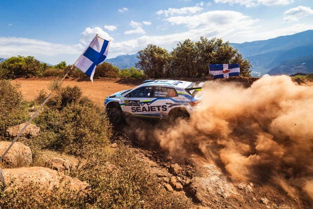 AUTO - WRC, Motorsport Rallye, WM - ACROPOLIS RALLY GREECE 2026 43 Panagiotis ROUSTEMIS, Christos BAKLORIS, Skoda Fabia RS, action during the 2026 Acropolis Rally Greece, 8th round of the 2026 WRC World Rally Car Championship, from June 25 to 28, 2026 at Loutraki, Greece - LoutrakiGreece  Copyright: xNikosxKatikisx