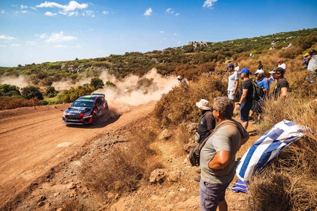 AUTO - WRC, Motorsport Rallye, WM - ACROPOLIS RALLY GREECE 2026 56 Nataniel BRUUN, Javier MARTÃNEZ, Ford Fiesta Rally3, action during the 2026 Acropolis Rally Greece, 8th round of the 2026 WRC World Rally Car Championship, from June 25 to 28, 2026 at Loutraki, Greece - LoutrakiGreece  Copyright: xNikosxKatikisx