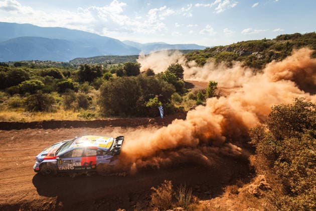 AUTO - WRC, Motorsport Rallye, WM - ACROPOLIS RALLY GREECE 2026 06 Daniel SORDO, Candido CARRERA, Hyundai i20 N Rally1, action during the 2026 Acropolis Rally Greece, 8th round of the 2026 WRC World Rally Car Championship, from June 25 to 28, 2026 at Loutraki, Greece - LoutrakiGreece  Copyright: xNikosxKatikisx